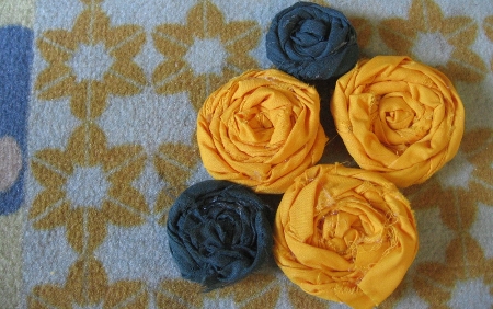 rosas en tela