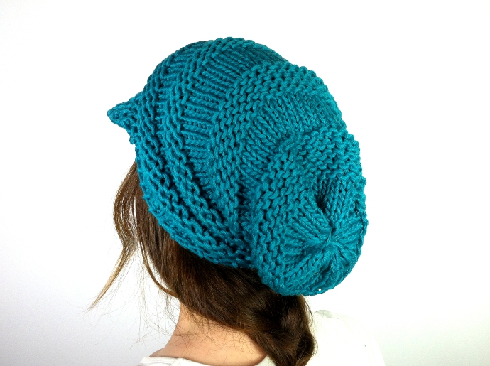 tutorial: tejer gorro caído visera en telar