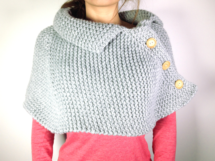 DIY: tejer una capa poncho en circular