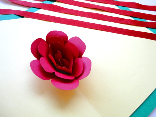 DIY postal rosa plantilla