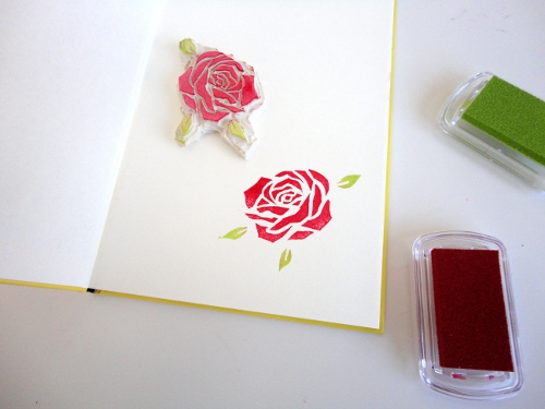 sello de caucho DIY para sant jordi