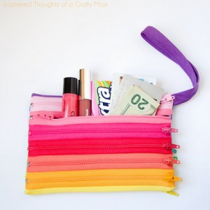 DIY tutorial monedero cremalleras arcoiris