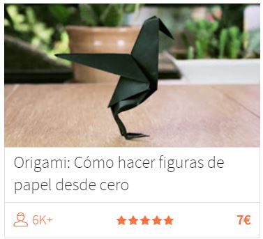 Curso online de figuras de origami